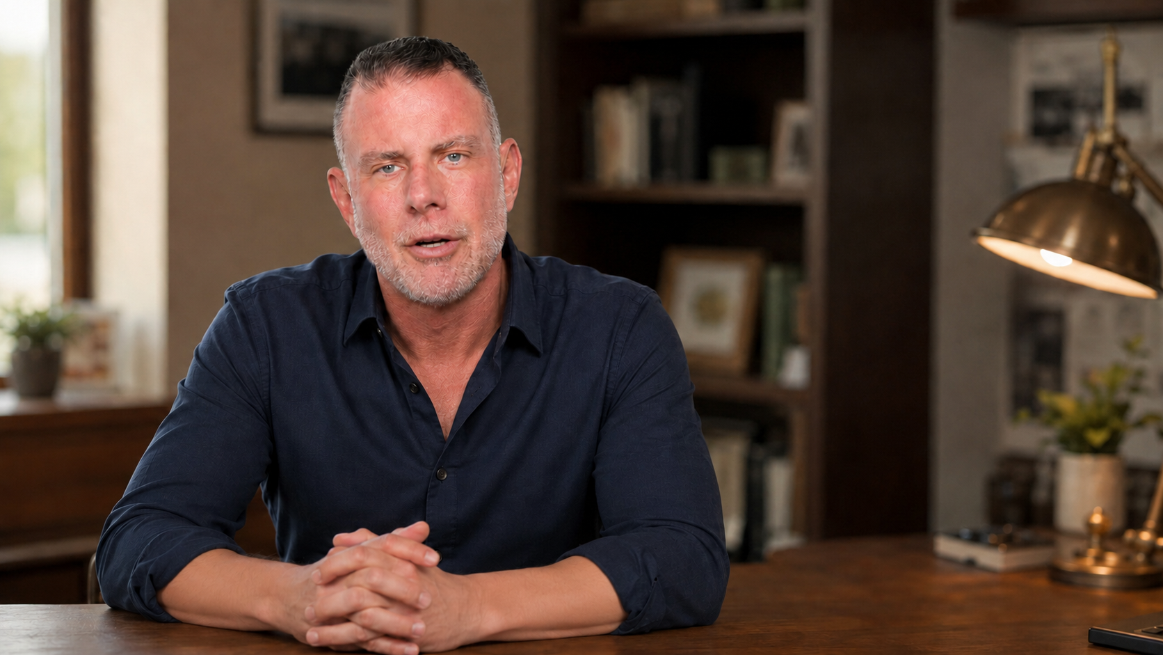 Gene Ryland at his desk — Mortgage Readiness Expert, ready to share his story